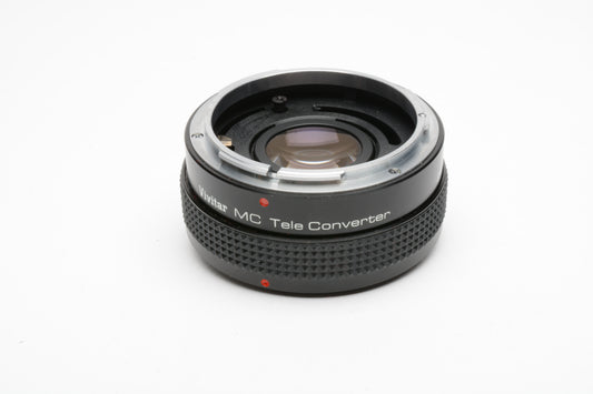 Vivitar 2X-4 Teleconverter for Canon FL-FD mount, caps + case