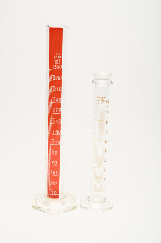 Kimax 250ml & Pyrex 100ml Glass Darkroom Measuring Beakers (Set of 2)