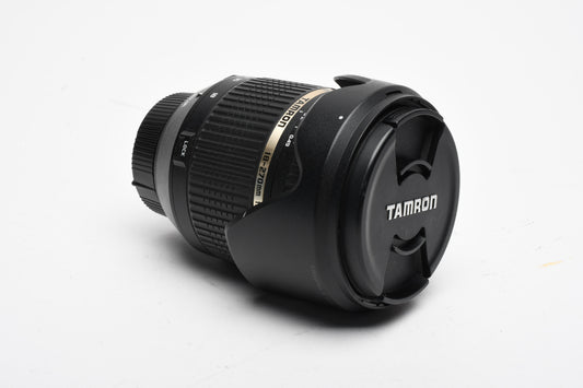 Tamron 18-270mm f3.5-6.3 Di II B003 for Nikon F Mount Lens, Caps, Hood, Good