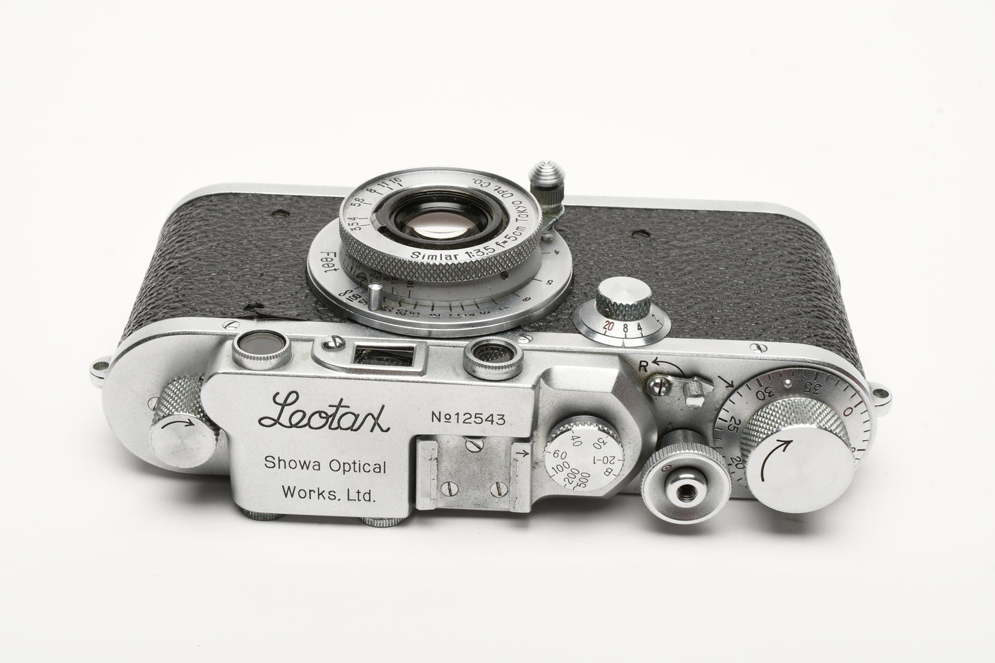 Leotax D IV Rangefinder camera w/Simar 5cm f3.5 lens, Case, Great!