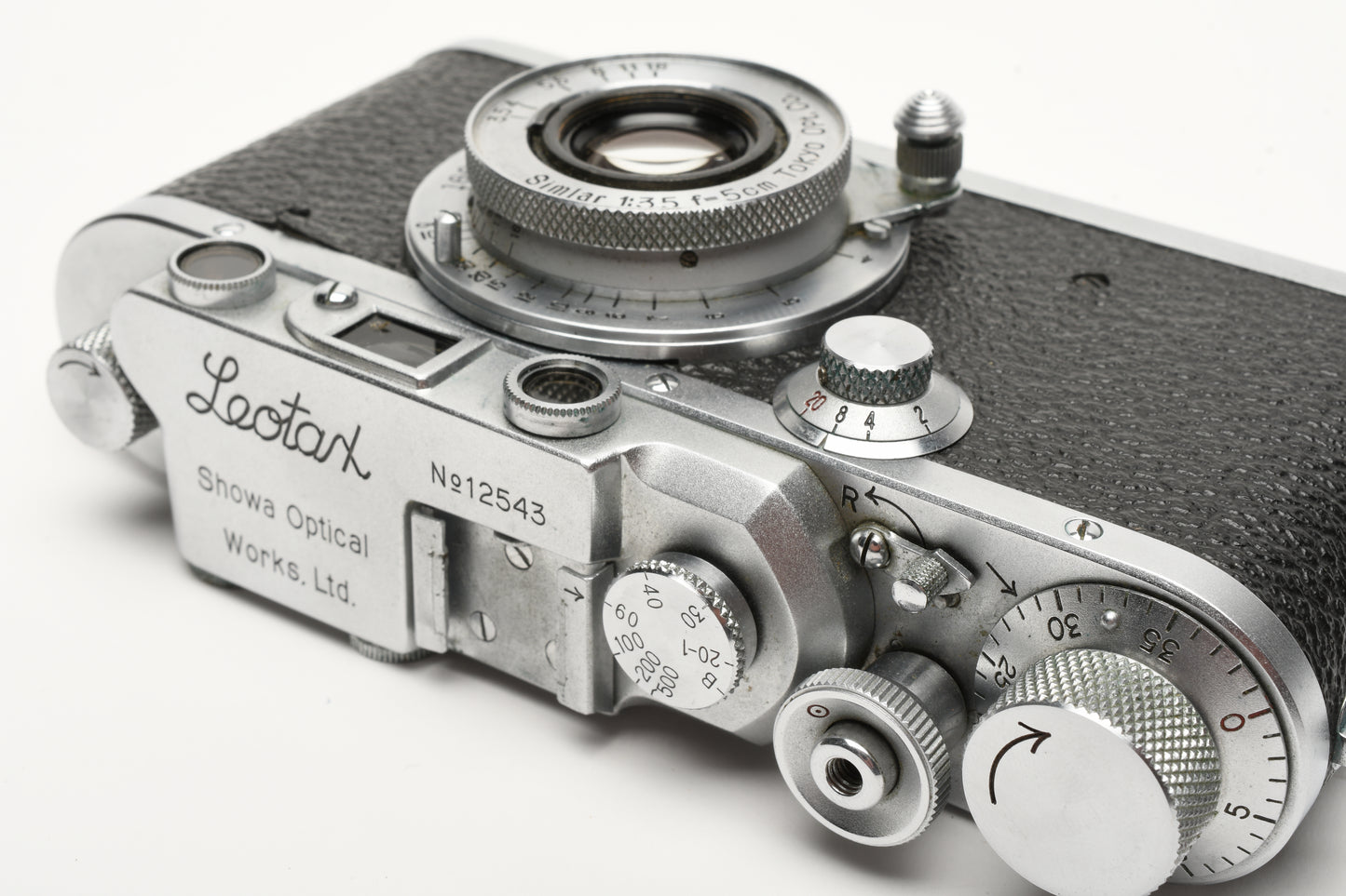 Leotax D IV Rangefinder camera w/Simar 5cm f3.5 lens, Case, Great!