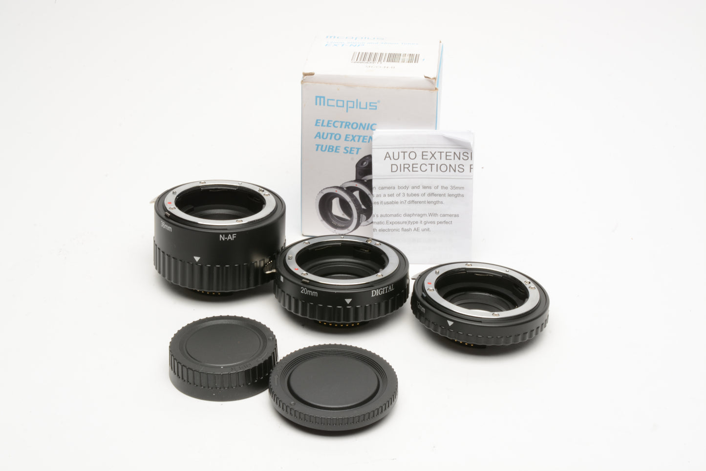 Mcoplus EXTNP AF Macro Extension Tube Set (12mm 20mm 36mm) Nikon AF Mint