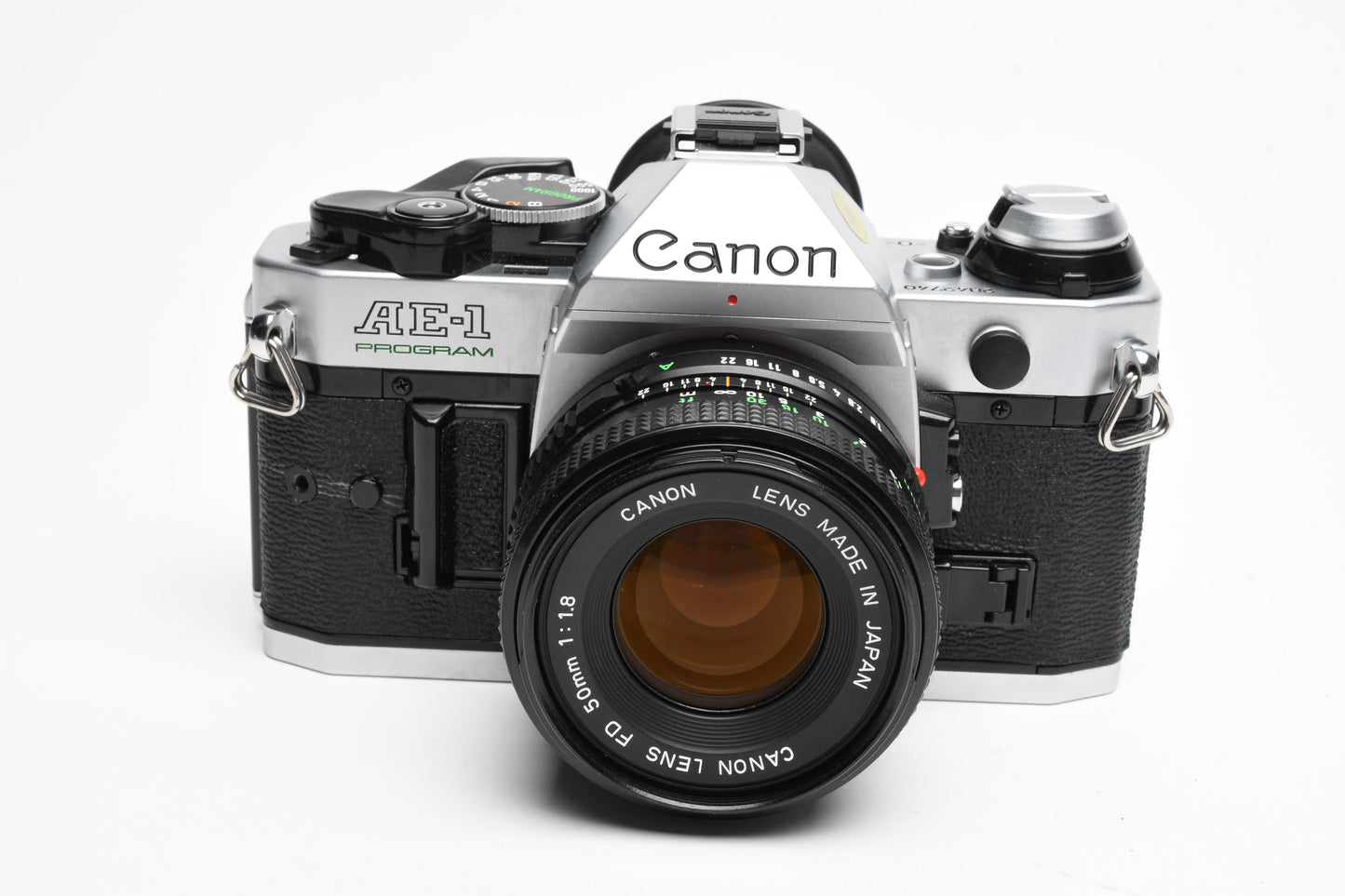 Canon AE-1 Program 35mm SLR Camera w/50mm f1.8, New Seals, Manual, Great!