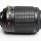 Nikon AF-S Nikkor 55-200mm F4-5.6G ED DX VR zoom lens, caps, pouch, hood, Mint-