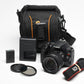 Canon EOS Rebel SL3 DSLR w/18-55mm f4-5.6 IS STM zoom, Case, <1000 Acts!