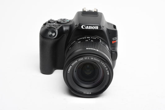 Canon EOS Rebel SL3 DSLR w/18-55mm f4-5.6 IS STM zoom, Case, <1000 Acts!