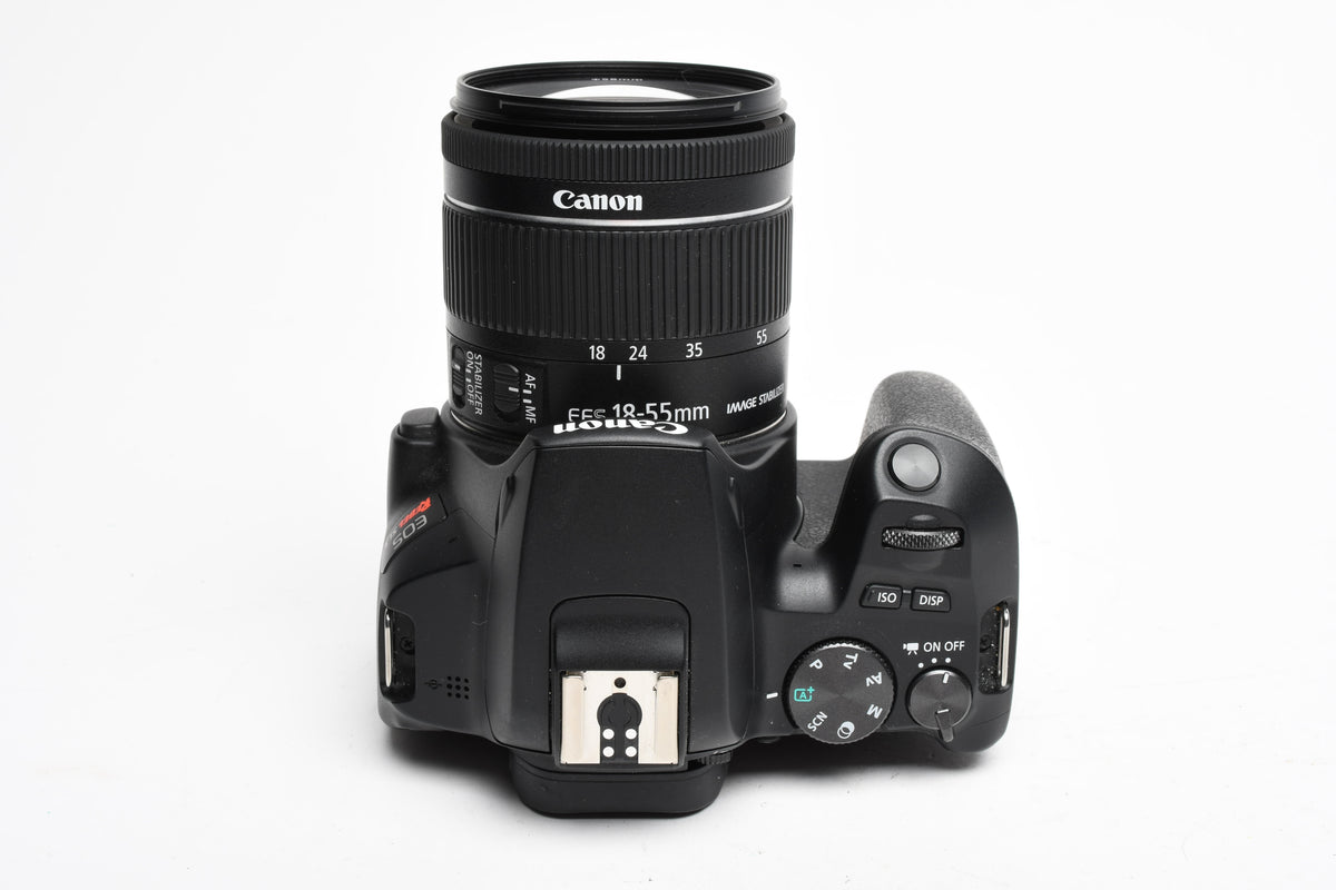 Canon EOS Rebel SL3 DSLR w/18-55mm f4-5.6 IS STM zoom, Case, <1000 Acts!
