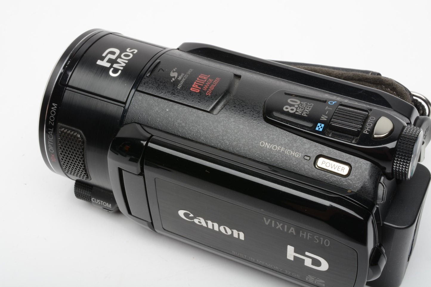 Canon Vixia HF S10 HD Camcorder, Light, 2Batts, AC, cables, tested, Nice!