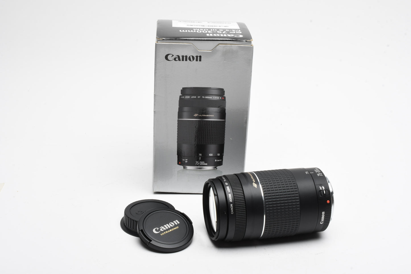Canon EF 75-300mm f4-5.6 III USM Telephoto zoom lens, Box, Mint-