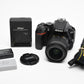 Nikon D5500 DSLR w/AF-P 18-55mm f3.5-5.6 VR, 2batts, charger Only 1612 Acts!