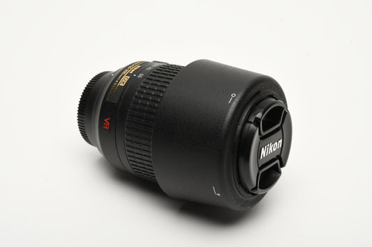 Nikon AF-S 55-200mm f4-5.6G ED VR DX, Hood, Caps, Pouch, Mint-