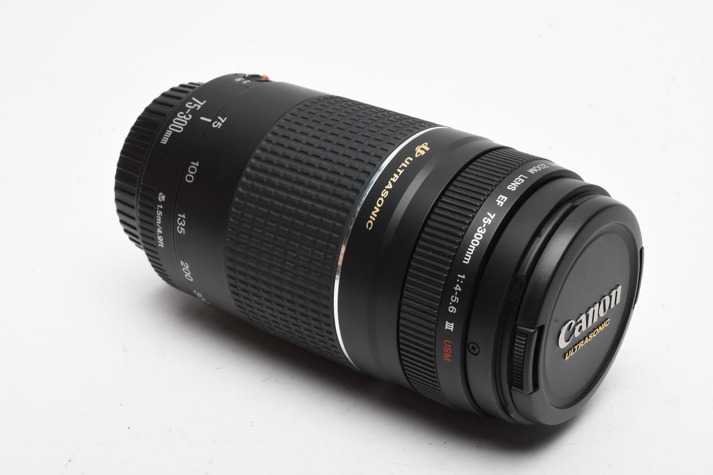Canon EF 75-300mm f4-5.6 III USM Telephoto zoom lens, Box, Mint-
