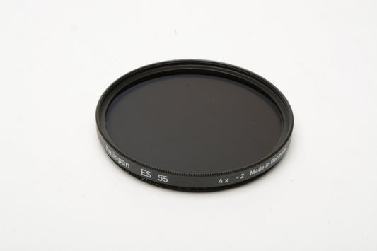 Heliopan ES55 4X 2 Stop Neutral Density filter, Mint-