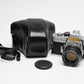 Minolta SRT-101 35mm SLR w/50mm F1.7 lens, new seals, case, accurate