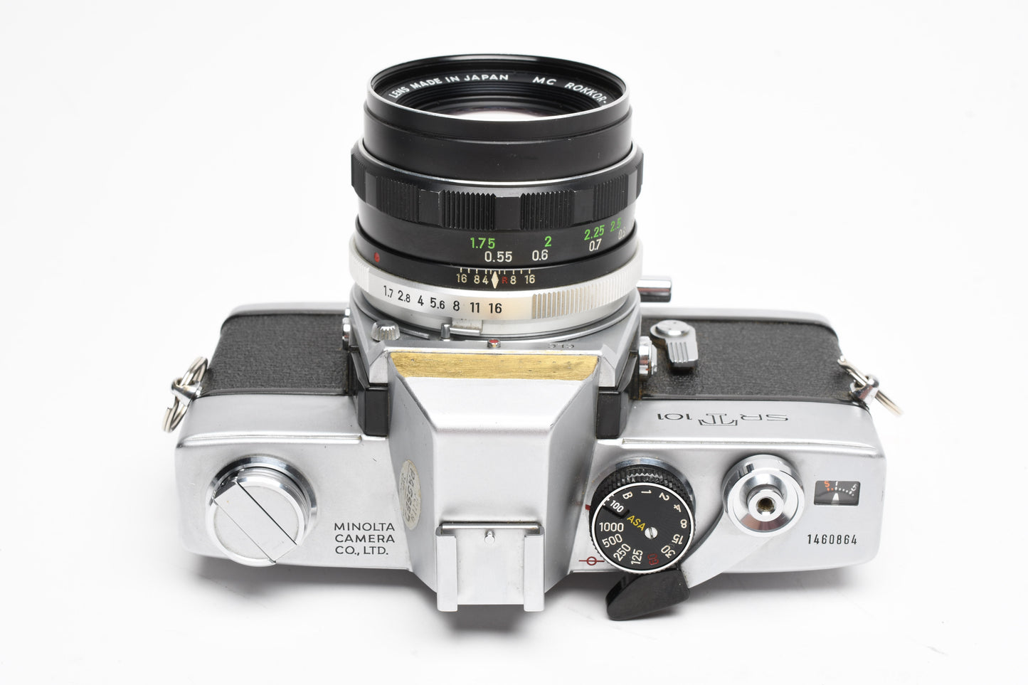 Minolta SRT-101 35mm SLR w/50mm F1.7 lens, new seals, case, accurate