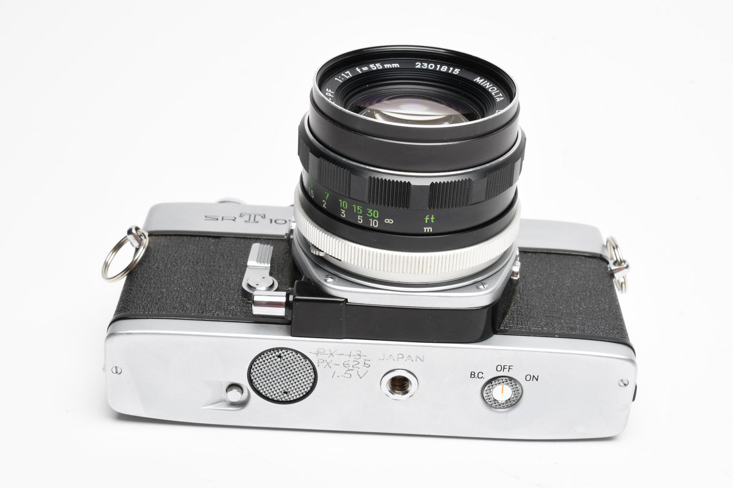 Minolta SRT-101 35mm SLR w/50mm F1.7 lens, new seals, case, accurate