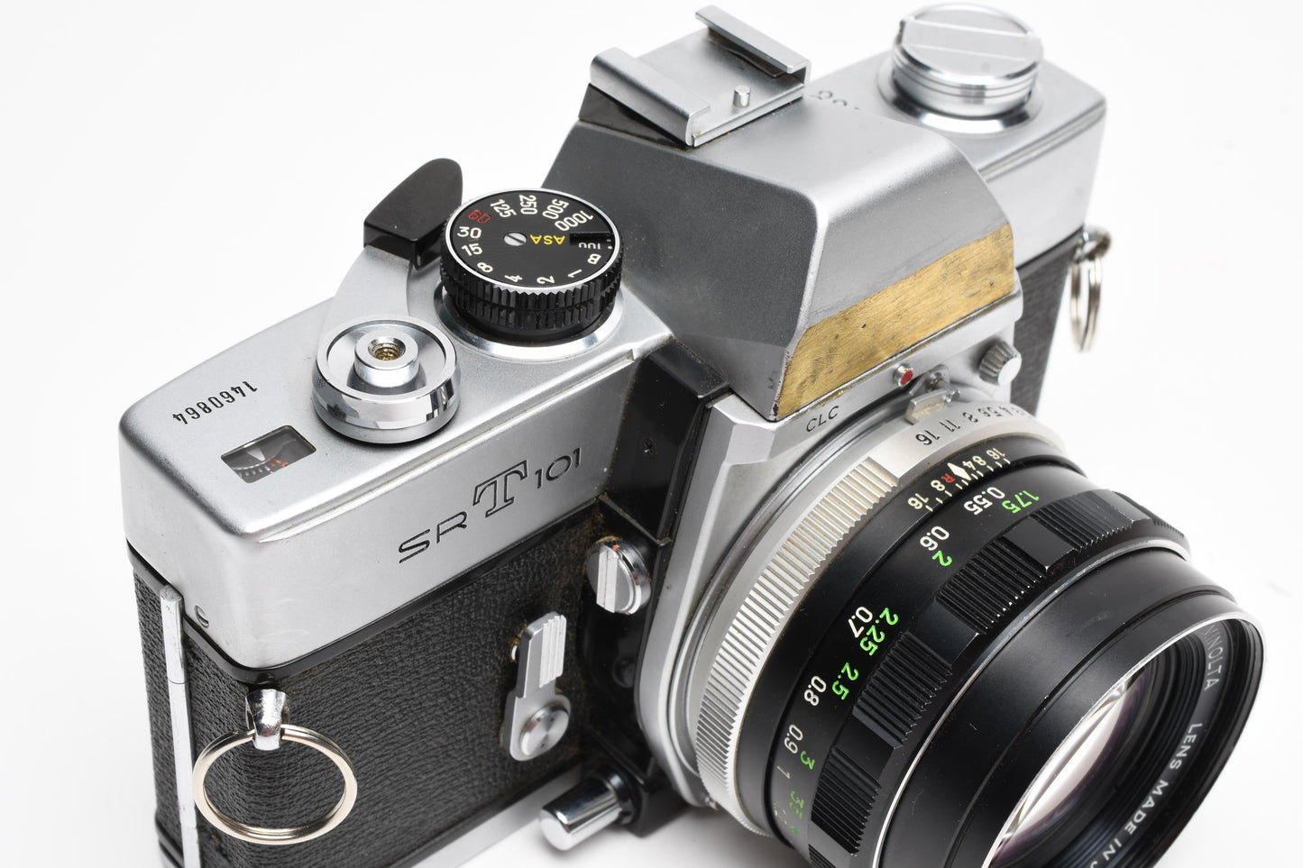 Minolta SRT-101 35mm SLR w/50mm F1.7 lens, new seals, case, accurate