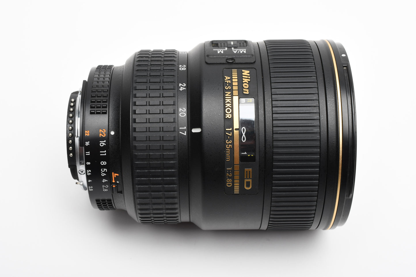 Nikon AF-S 17-35mm f2.8D ED SWM IF zoom lens, hood, caps, Mint-, *Read