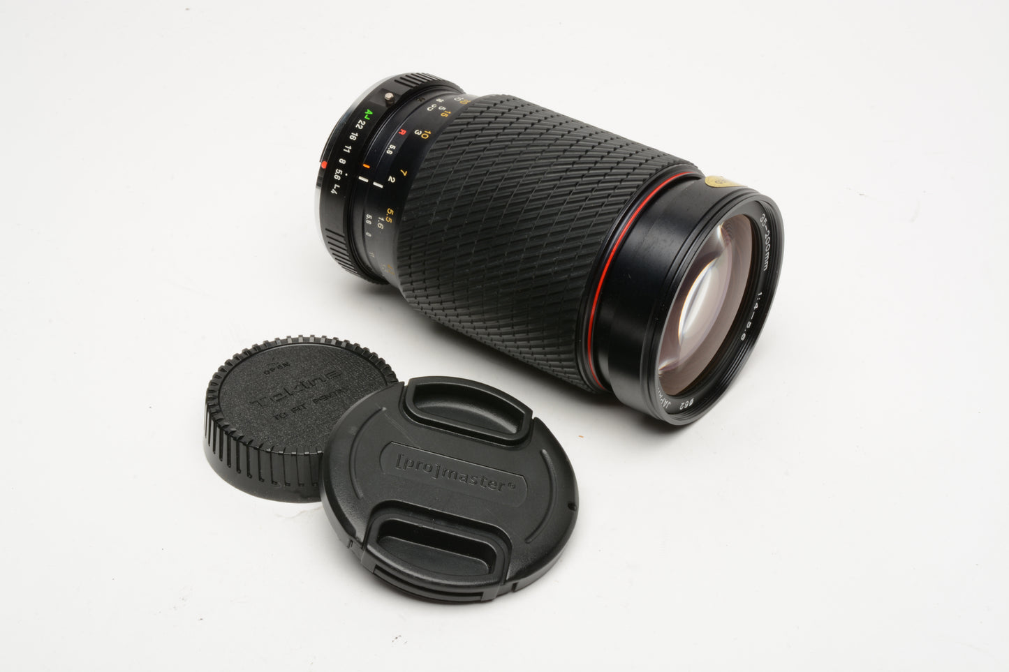 Tokina MF 35-200mm f4-5.6 zoom lens PK Mount, caps, Nice & Clean