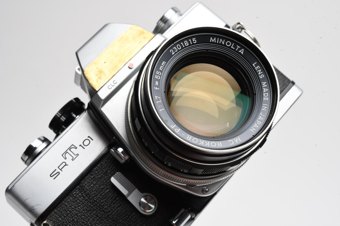 Minolta SRT-101 35mm SLR w/50mm F1.7 lens, new seals, case, accurate