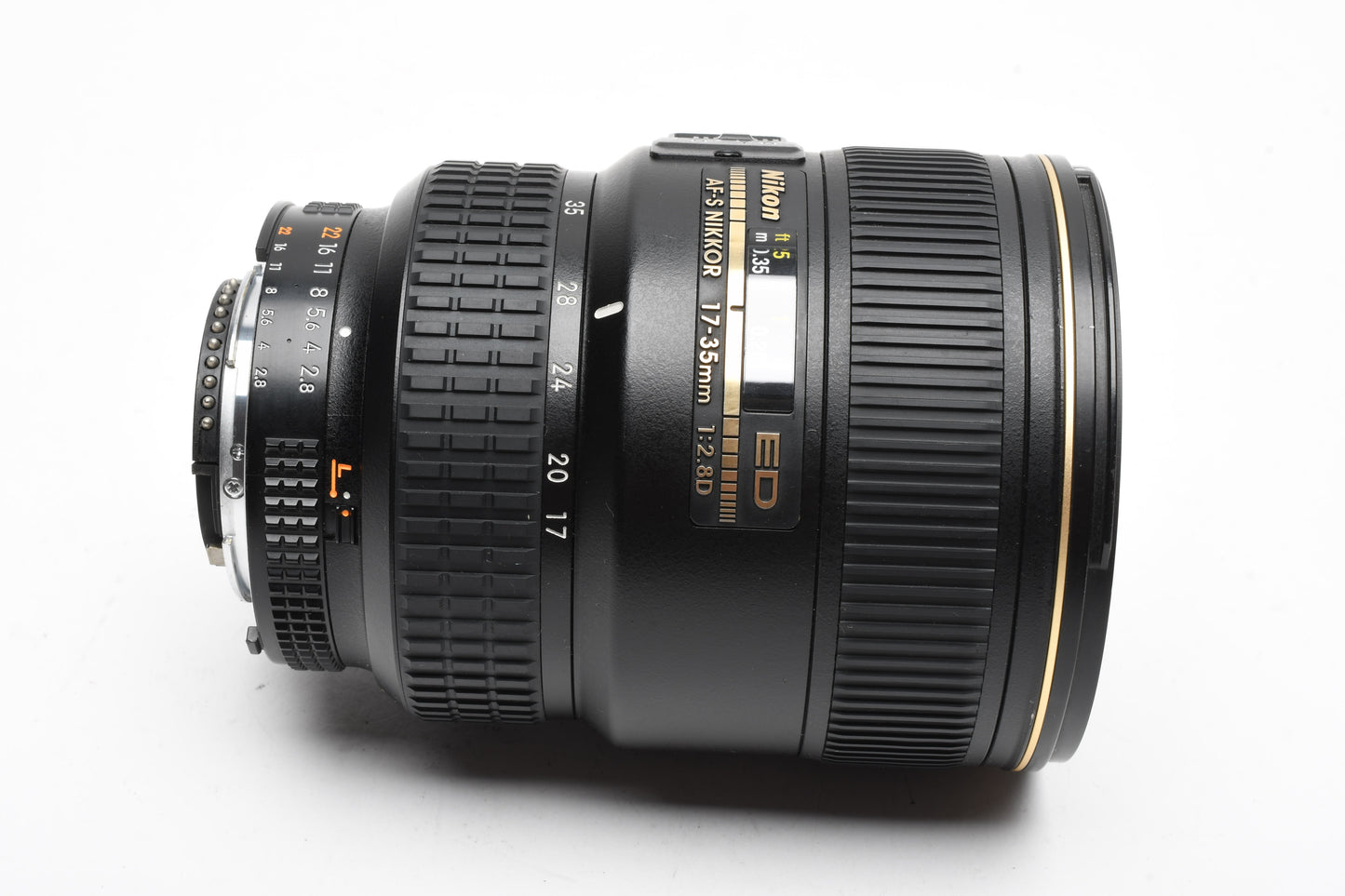 Nikon AF-S 17-35mm f2.8D ED SWM IF zoom lens, hood, caps, Clean, *Read