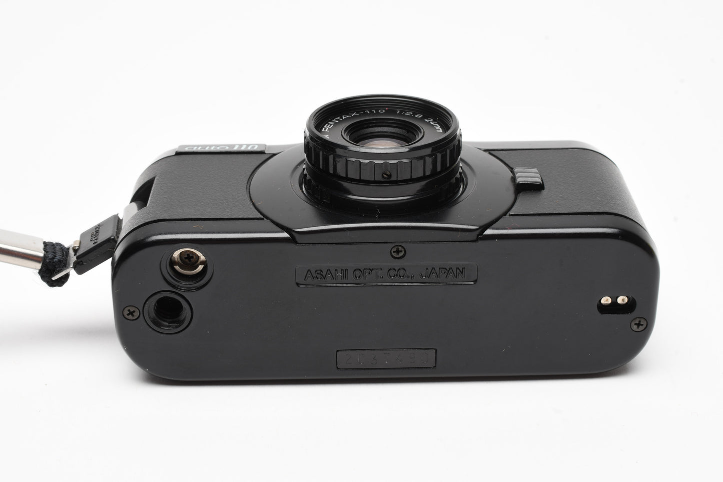 Pentax Auto 110 w/24mm f2.8, case, wrist strap, +AF130P Flash, Tested