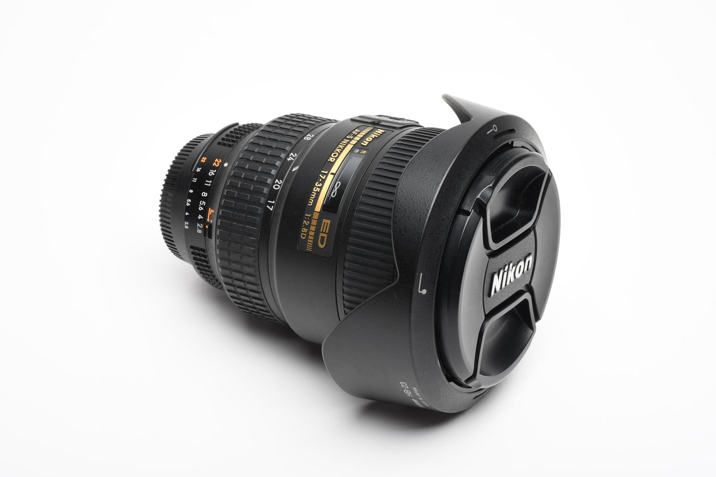 Nikon AF-S 17-35mm f2.8D ED SWM IF zoom lens, hood, caps, Mint-, *Read