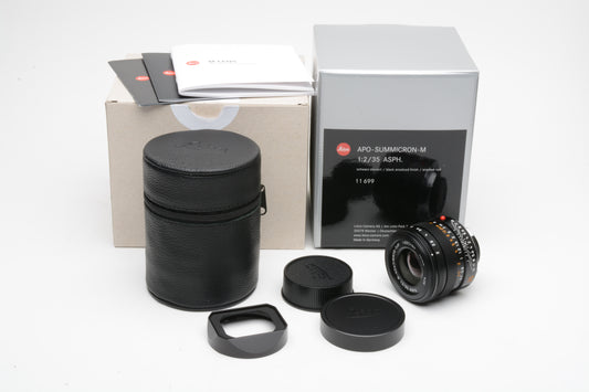 Leica APO Summicron M 35mm f2 Asph. Lens 11699, Mint, Boxed, w/USA Paperwork