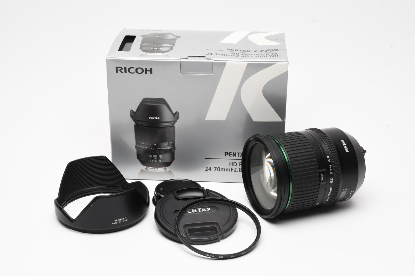 Pentax HD D-FA 24-70mm F2.8 SDM WR ED Lens, Hood, UV, Box, Great!