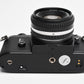 Nikon EM 35mm SLR w/Nikon Nikkor 50mm f1.8 lens, strap, cap, UV, CR, new seals