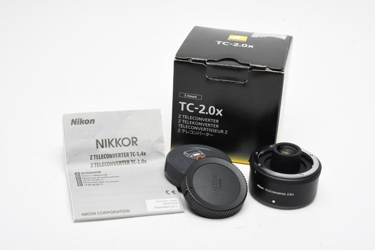 Nikon TC-2.0X Z Mount Teleconverter, USA, Caps+Box, Mint-
