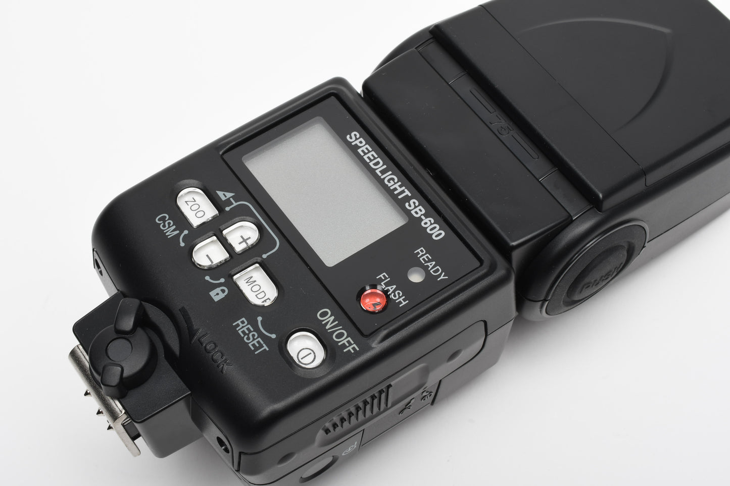 Nikon SB-600 shoe mount flash, case, stand, manual, Mint-