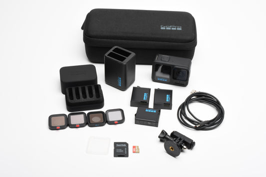 GoPro Hero 13 Black w/ND filters, Dual charger, 3X Batts, 64GB Micro SD, Great