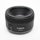 Canon EF 50mm f1.8 STM prime lens, caps, Mint-