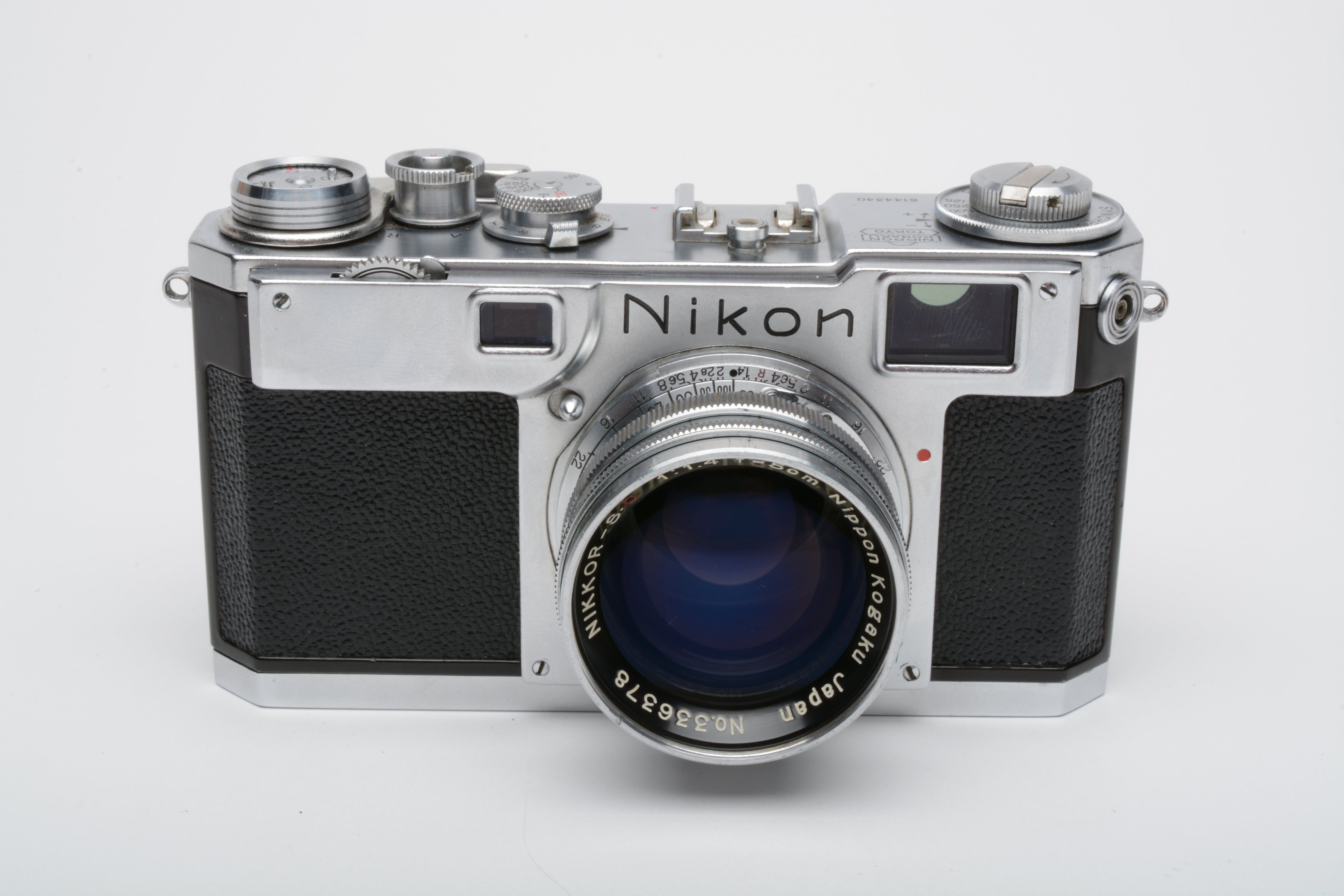 Nikon S2 Chrome Nippon Kogaku Rangefinder Camera w/5cm f1.4 Lens 