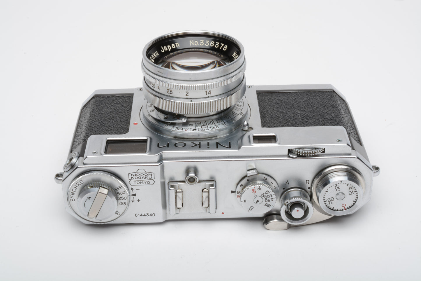 Nikon S2 Chrome Nippon Kogaku Rangefinder Camera w/5cm f1.4 Lens, case, tested