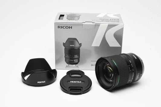 Pentax HD D-FA 24-70mm F2.8 SDM WR ED Lens, Hood, Box, *Read