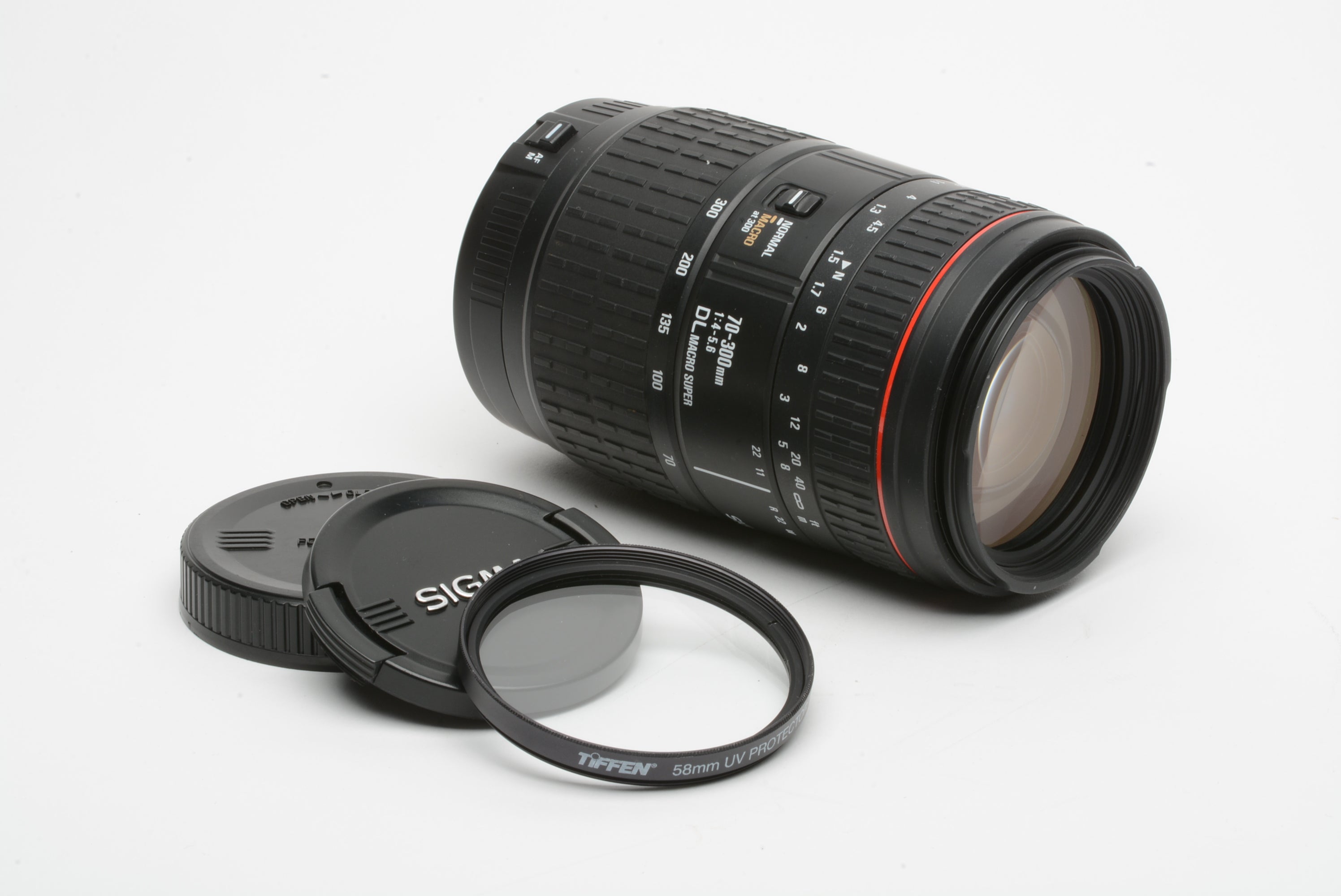 Sigma AF 70-300mm f4-5.6 DL Macro Super lens, Canon EF Mount, + 