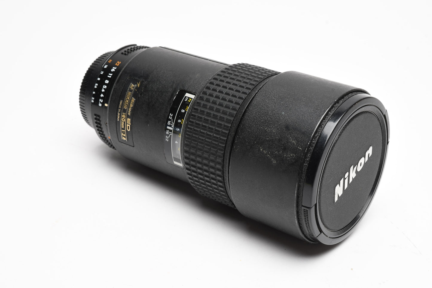 Nikon AF Nikkor 180mm f2.8 ED lens, AIS Mount, caps, case, Sharp!