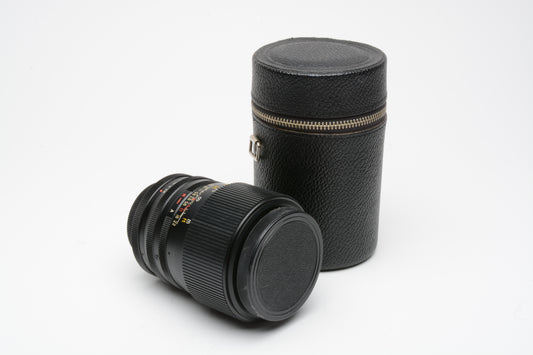 Rokunar 135mm f2.8 M42 mount portrait lens, caps + case, nice!