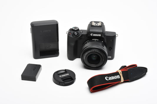 Canon EOS M50 Mirrorless Camera with 15-45mm Lens (Black) <1000 Acts!