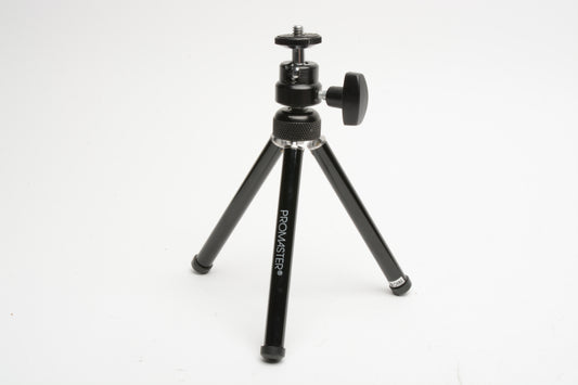 Promaster table tripod w/Ball head, 12" expanded 6" folded, Good quality