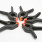 Set of 5 Heavy Duty Muslin Clamps 4 1/2" (Black/Orange tips)