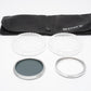 Sony 58mm Cir. Pola and Clear / UV filters in jewel cases & Pouch, Mint-