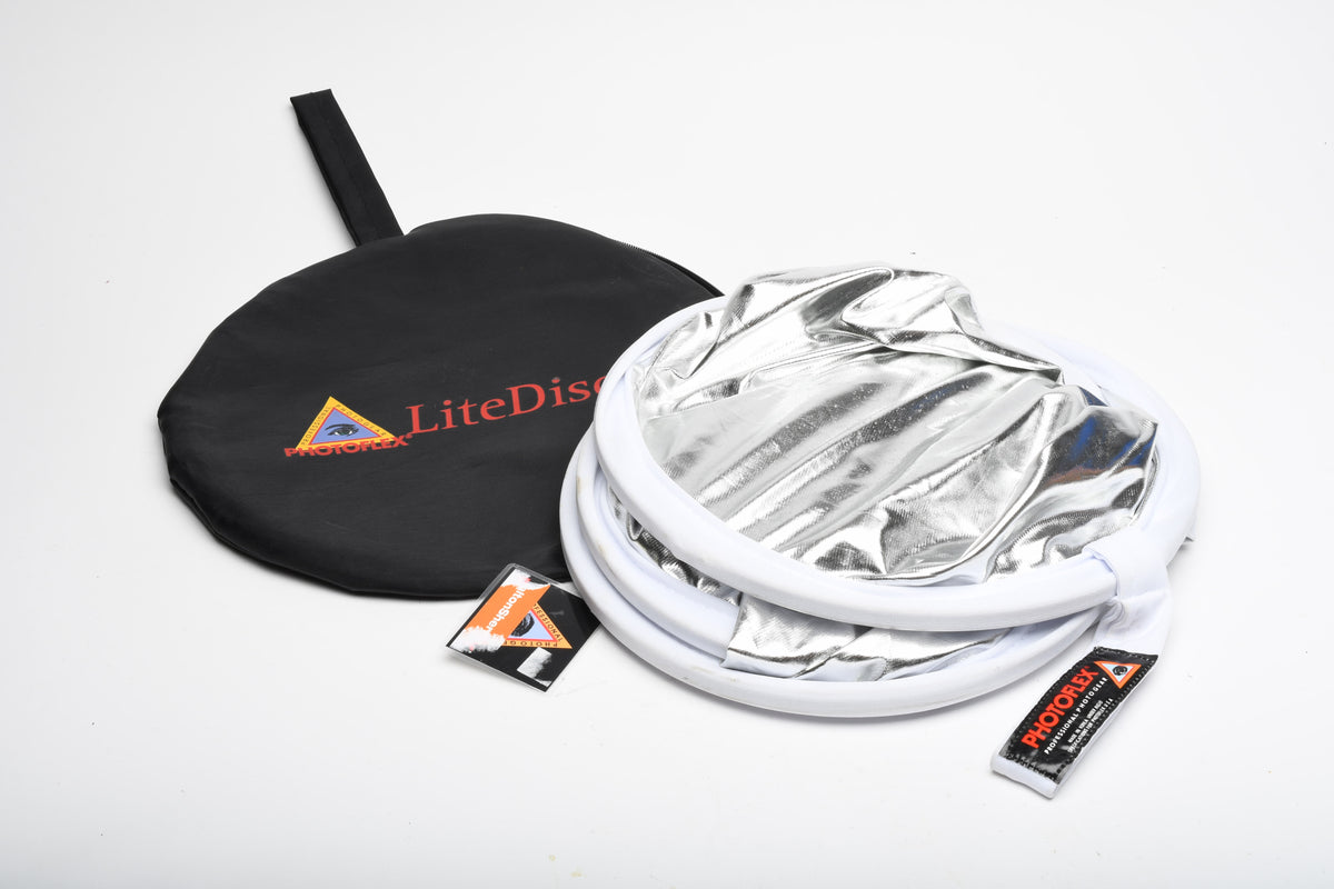 Photoflex LiteDisc White/Silver Collapsible Circular Reflector (32") DL1332WS