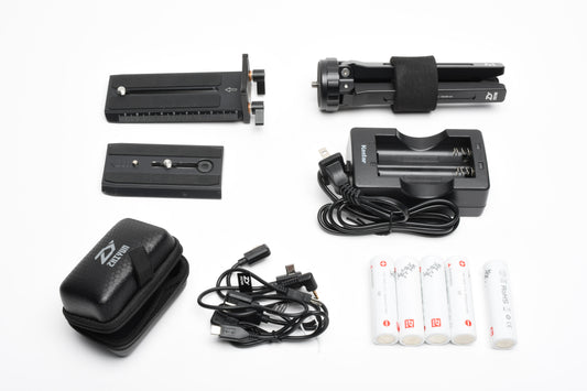 Zhiyun Crane 2 Servo 3-Axis Camera Stabilizer, complete bundle, case, 5Batts++