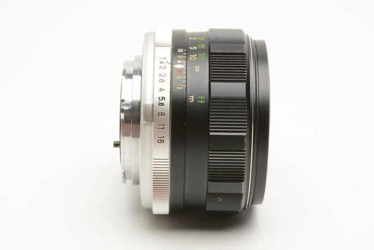 Minolta MC Rokkor-PF 58mm f/1.4 w/Skylight, Lens Caps, Read*
