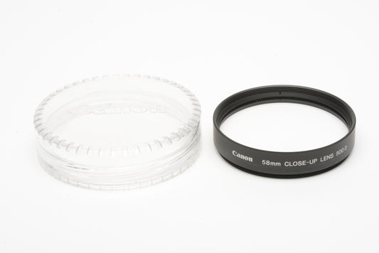 Canon 58mm 500D Close-Up lens filter in jewel case - Mint!