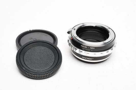 K&F Concept Nikon (G)-NEX Adapter to Nikon (G) Sony NEX / E Mount +Caps