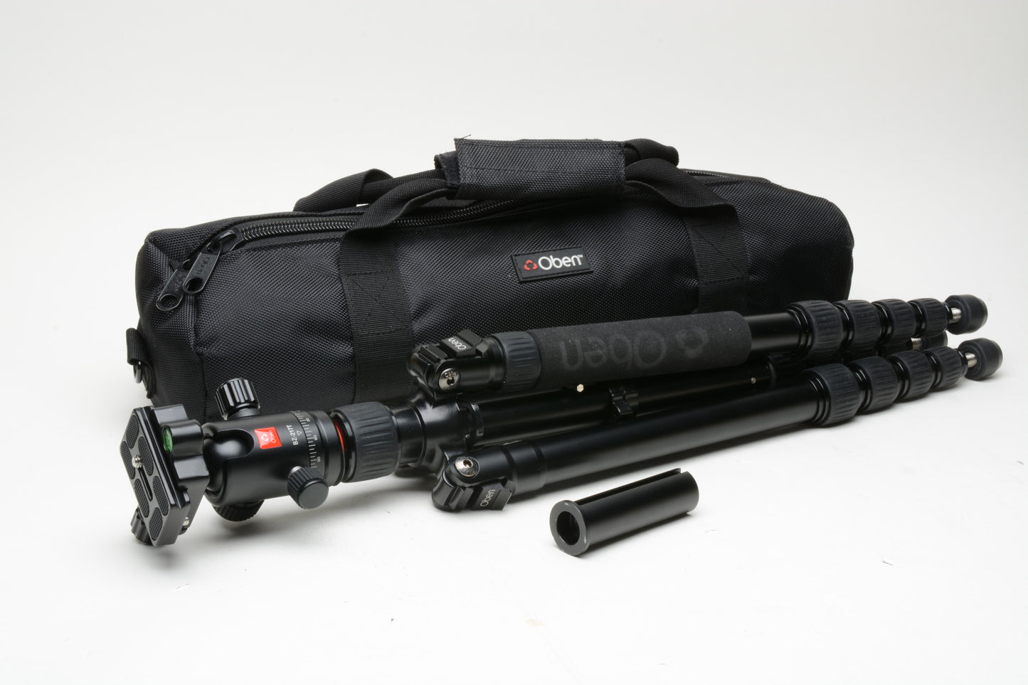 Oben AT-3565 Aluminum Travel Tripod and BZ-217T Triple-Action Ball Head, case+column